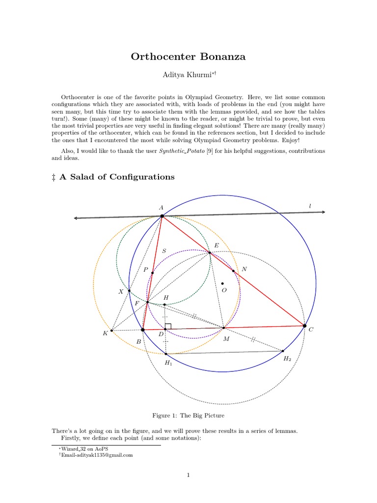Exploring Orthocenter Properties in Triangles | PDF | Triangle ...