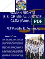 Human Rights B.S. Criminal Justice CLE2 (Week 2) : PLT Freddie R. Fernandez