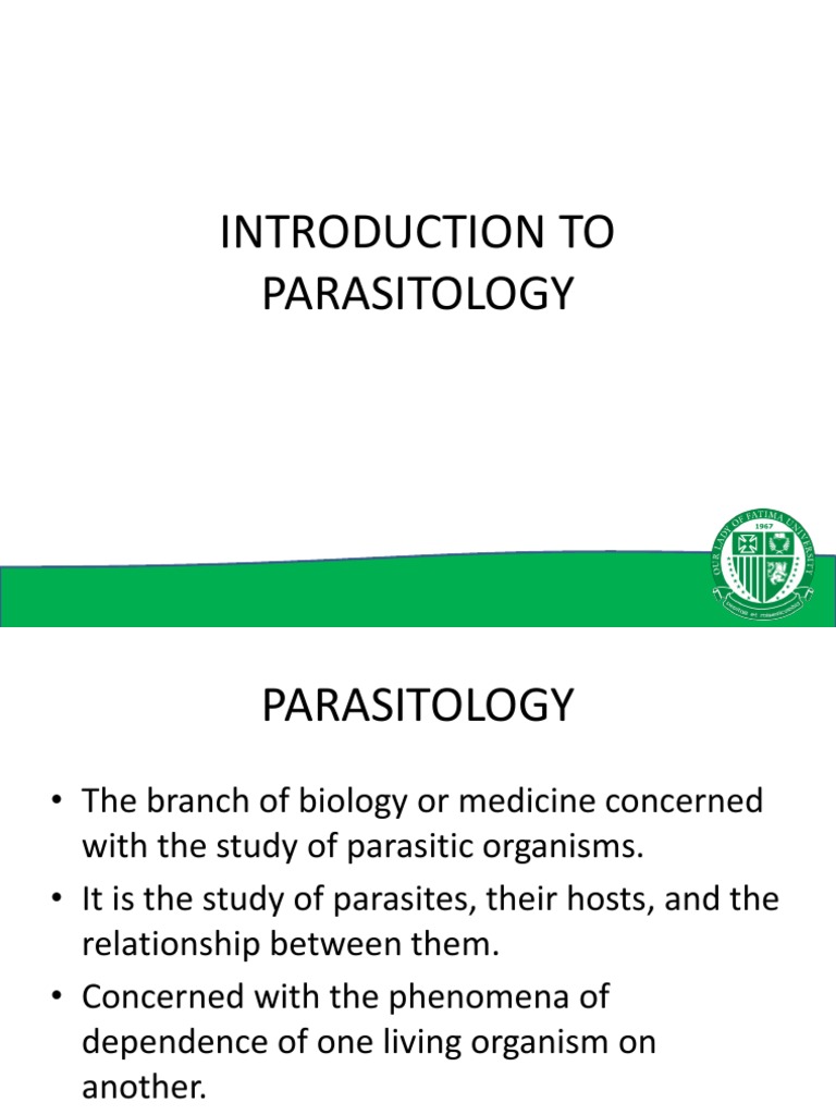 Introduction to Parasitology Overview | PDF | Parasitism | Infection