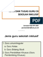 Jenis Dan Tugas Guru Sekolah Inklusif