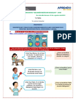 Ficha de Aprendizaje Viernes 4to Grado