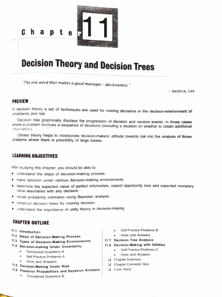Decision Theory and Tree Analysis | PDF | Decision Making | Maxima And ...