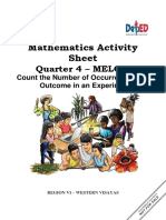 Mathematics Activity Sheet: Quarter 4 - MELC 7