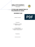 FS Format For MKTG 100 Business Plan