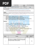 27 Computer Programming CS100 Syllabus