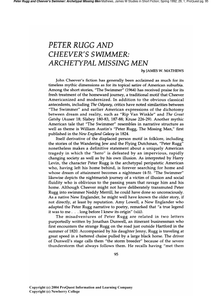 Peter Rugg: Archetype of the Missing Man | PDF | Young Adult