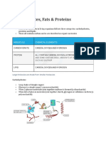 Carbohydrates, Fats & Proteins: Chemical Elements