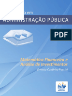 PNAP - Bacharelado - Matematica Financeira e Analise de Investimentos