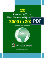 CSS Current Affairs 2000 to 2021 Complied By Agha Zuhaib Khan