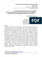 European Journal of Foreign Language Teaching: Madhubashini Deldeniya, Ali Khatibi, S. M. Ferdous Azam