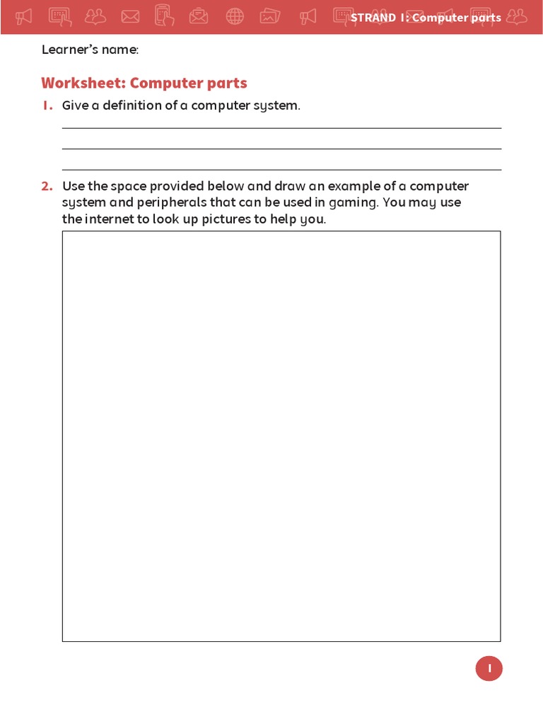 Worksheet Task 1 - B4.1.1.1.1 Computer Parts | PDF