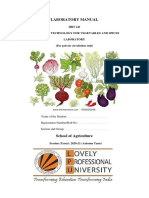 Laboratory Manual: HRT 241 Production Technology For Vegetables and Spices Laboratory (For Private Circulation Only)