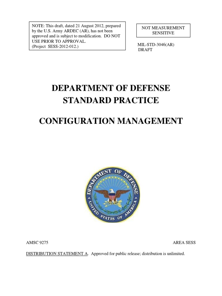 MIL-STD-3046(AR) Configuration Management | PDF | Specification ...