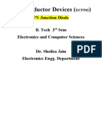 Semiconductor Devices : PN Junction Diode B. Tech 3 Sem Electronics and Computer Sciences