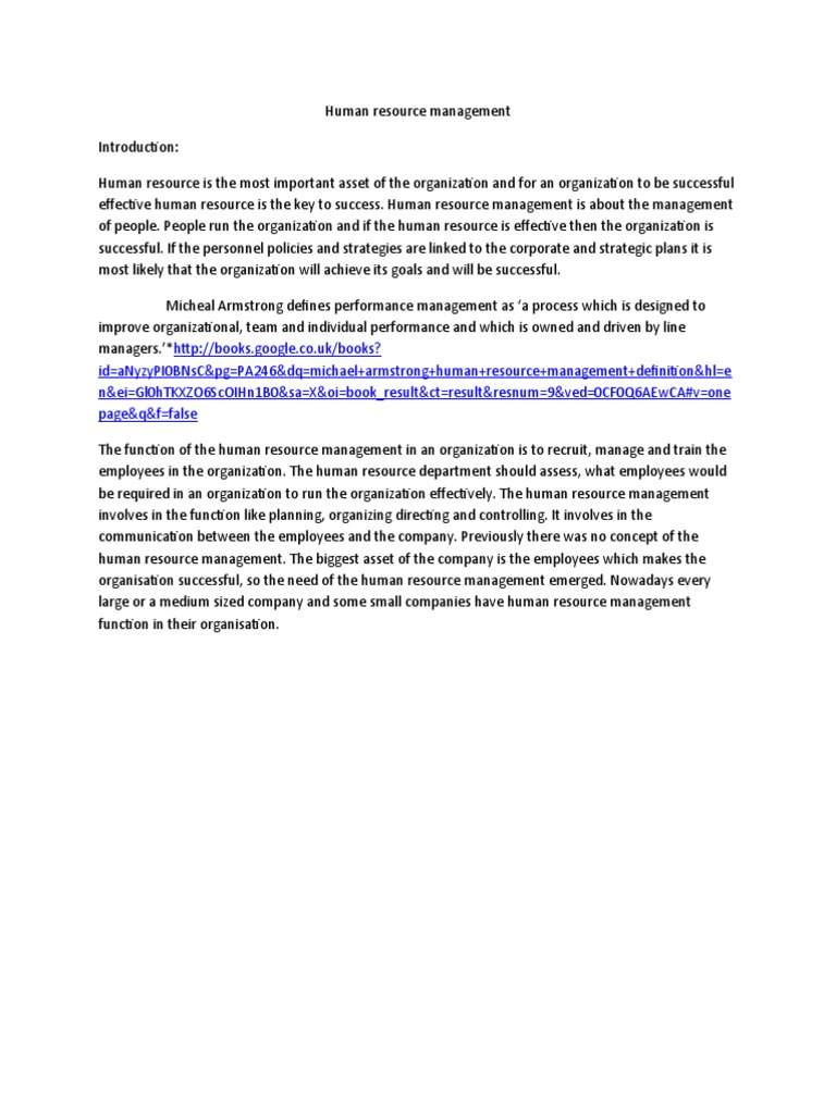 Human Resource Management | PDF | Career & Growth