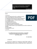 La Cuantificación Del Valor de Vida Económica e Incapacidad