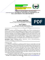 A Study On Impact of Poverty Alleviation Programmes (Mgnregp) With Special Reference To Tea Labourers in Nilgiris District