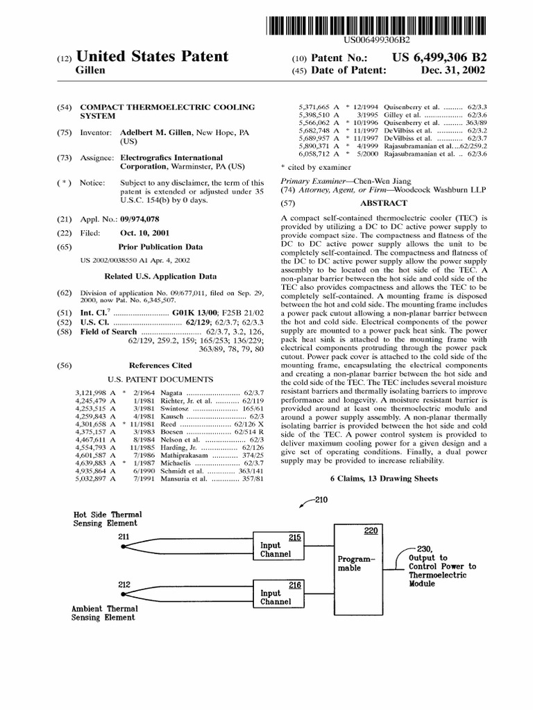 United States Patent (10) Patent No.: US 6,499,306 B2: Gillen (45) Date ...
