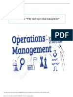 This Study Resource Was: Analysis On "Why Study Operation Management"