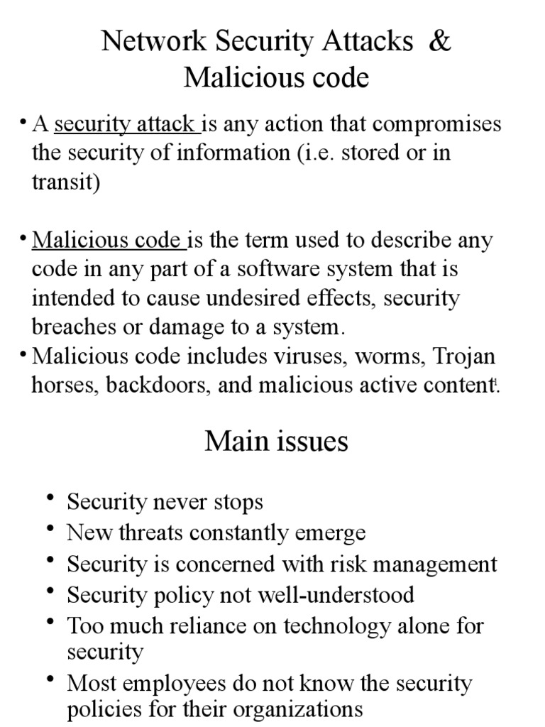 Network Security Attacks Overview | PDF | Denial Of Service Attack ...
