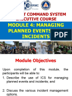 ICS Managing Planned Events and Incidents