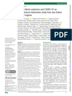 Guillain-Barré Syndrome and COVID-19: An Observational Multicentre Study From Two Italian Hotspot Regions