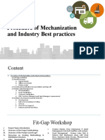 Topic 2 - Procedure of Mechanization and Industry Best Practices