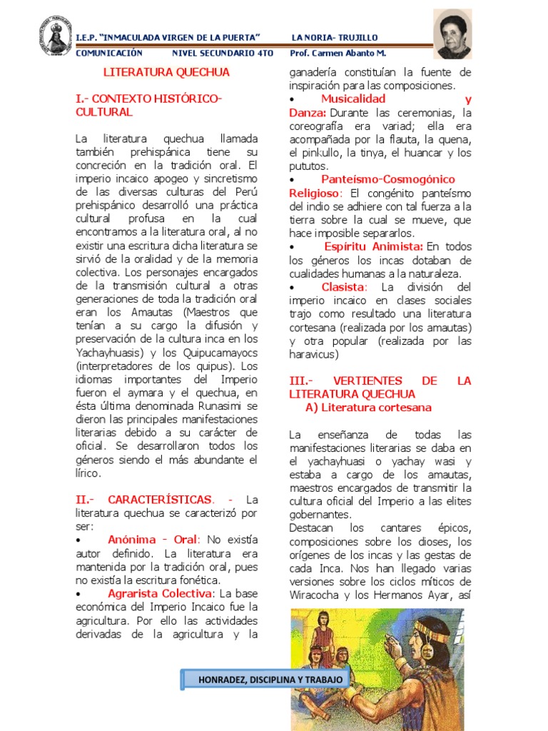 Literatura Inca (Ii) | PDF | Imperio Inca