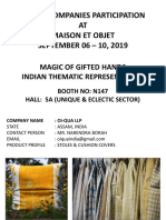 List of Indian companies at Maison et Objet gift fair 2019