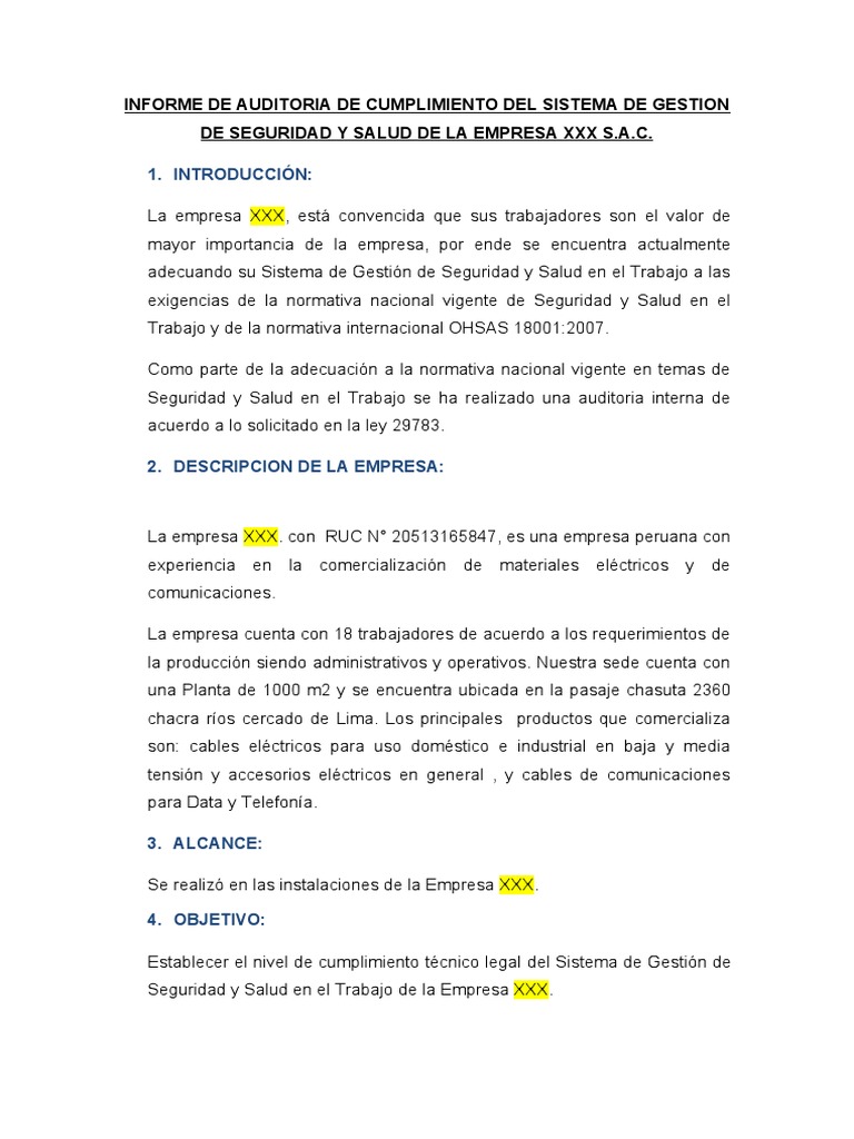 Modelo de Informe de Auditoria | PDF | Auditoría | Valores