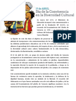 19 de Abril Dia de La Convivencia en La Diversidad Cultural