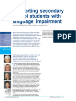 Supporting secondary school students with language disorders