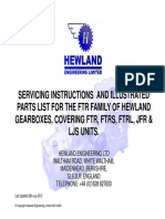 Servicing Instructions and Illustrated Parts List For The FTR Family of Hewland Gearboxes, Covering FTR, FTRS, FTRL, JFR & Ljs Units