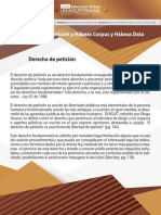 Derecho de Petición y Hábeas Corpus y Hábeas Data