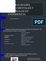 Generalidades, Instrumentales y Materiales en Endodoncia