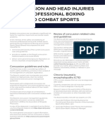 Concussion and Head Injuries in Professional Boxing and Combat Sports
