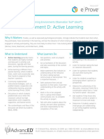 Environment D: Active Learning: Effective Learning Environments Observation Tool (Eleot)