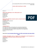 Cost Accounting MCQs (Set-II) - For FPSC and All Other One Paper MCQs Tests