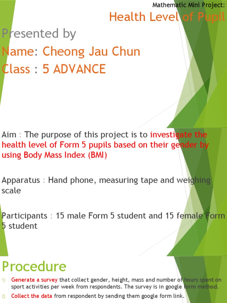 Mathematic Mini Project | PDF | Body Mass Index | Obesity