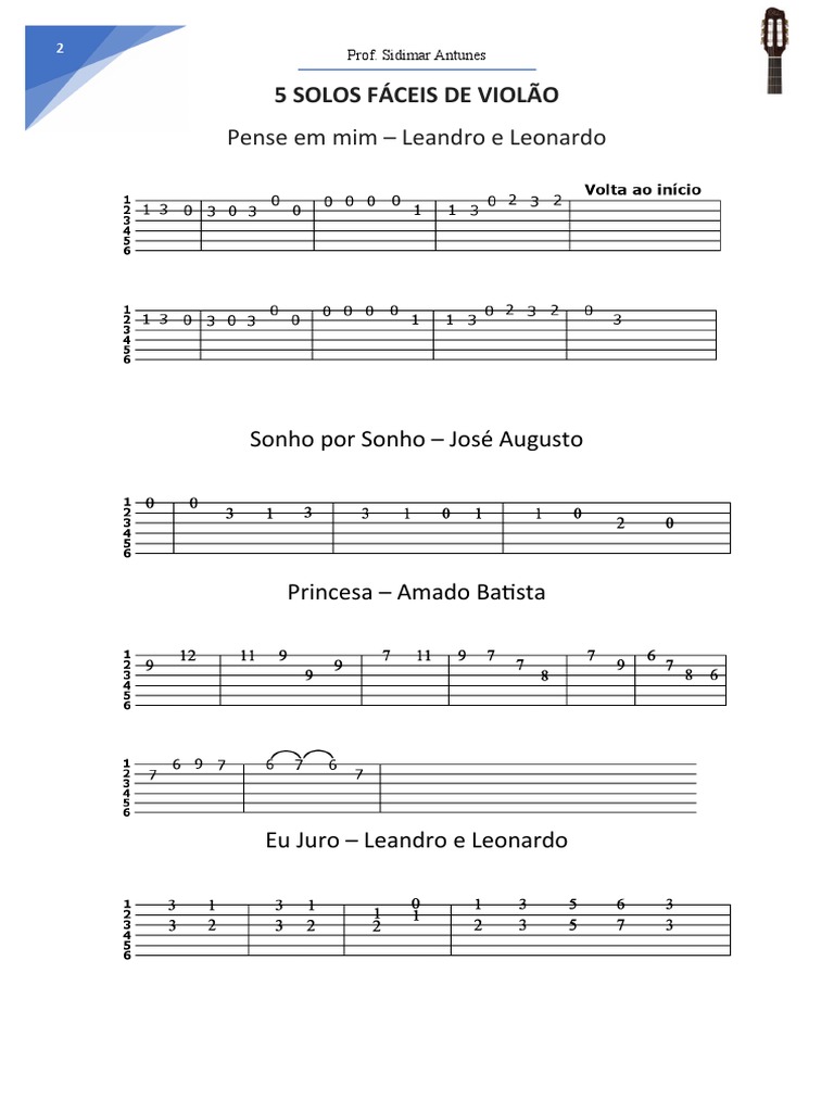 5 Solos Fáceis | PDF