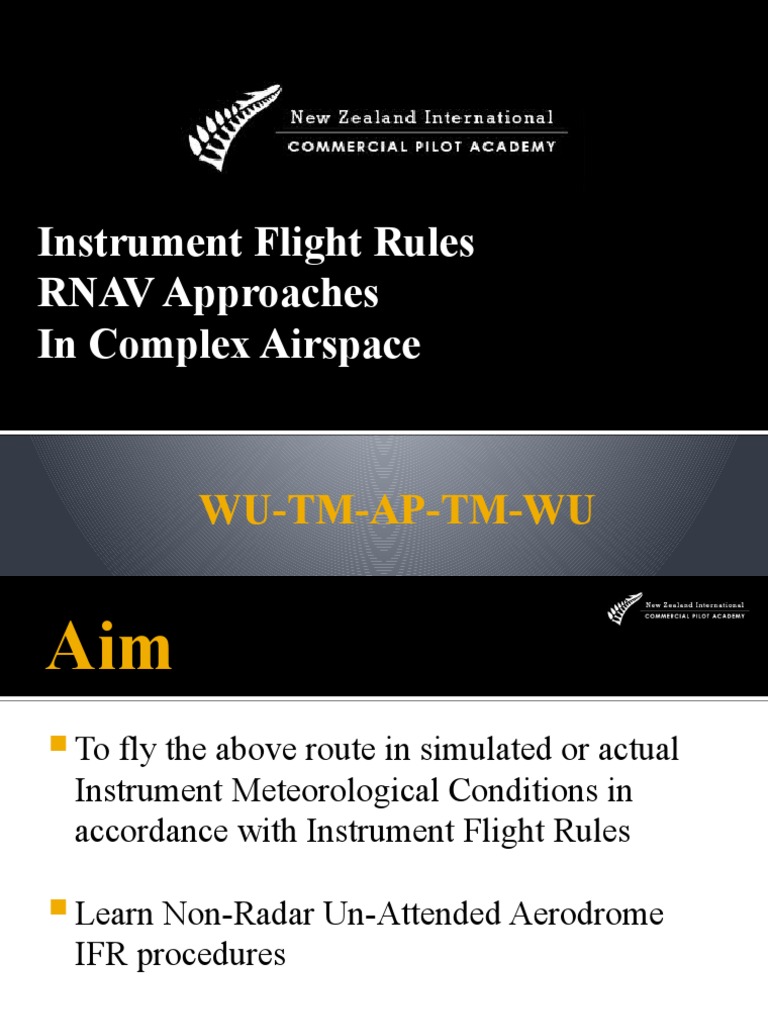 IFR Procedures for RNAV Approaches | PDF | Instrument Flight Rules ...