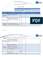 Escala Evaluación Evidencia Aprendizaje Indicadores Socioseconómicos. Unidad 1