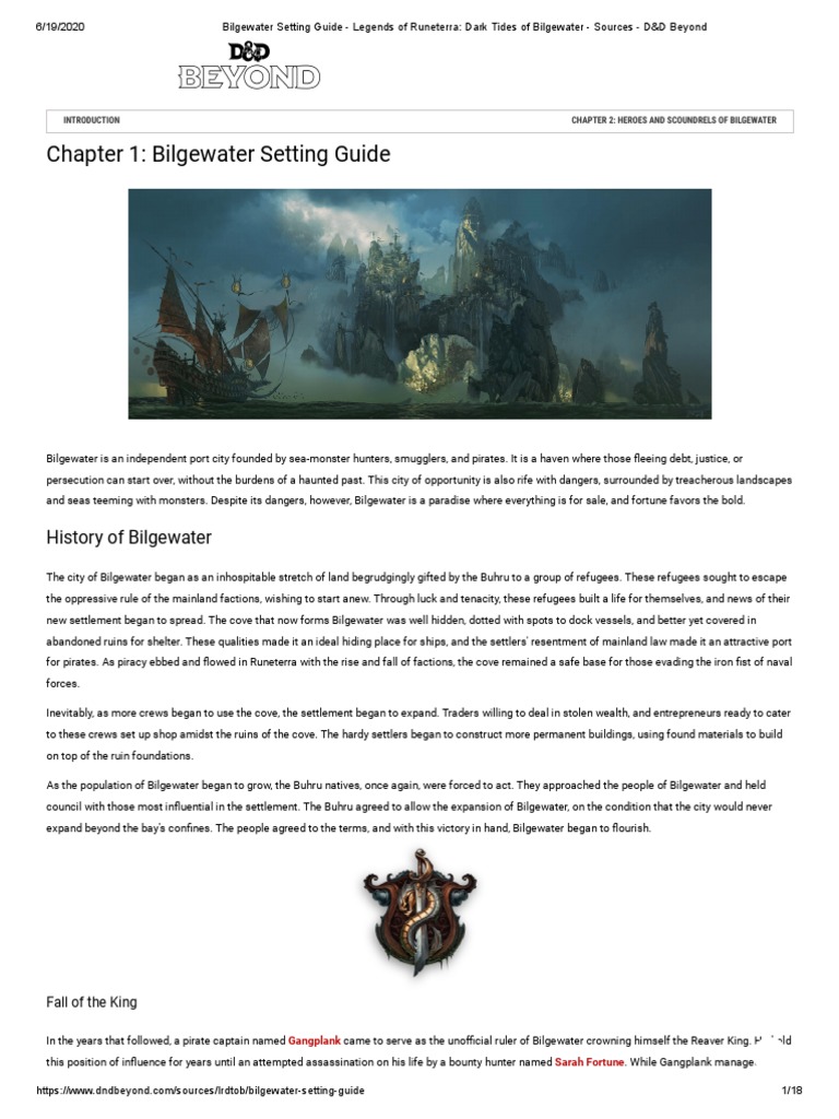 Bilgewater Setting Guide - Legends of Runeterra - Dark Tides of ...