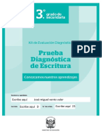 Prueba Diagnóstica de Escritura 3°