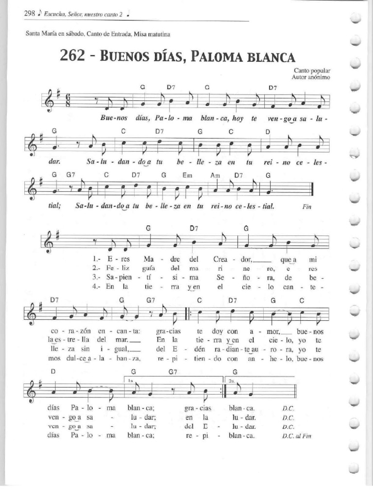 Buenos Días Paloma Blanca Pdf