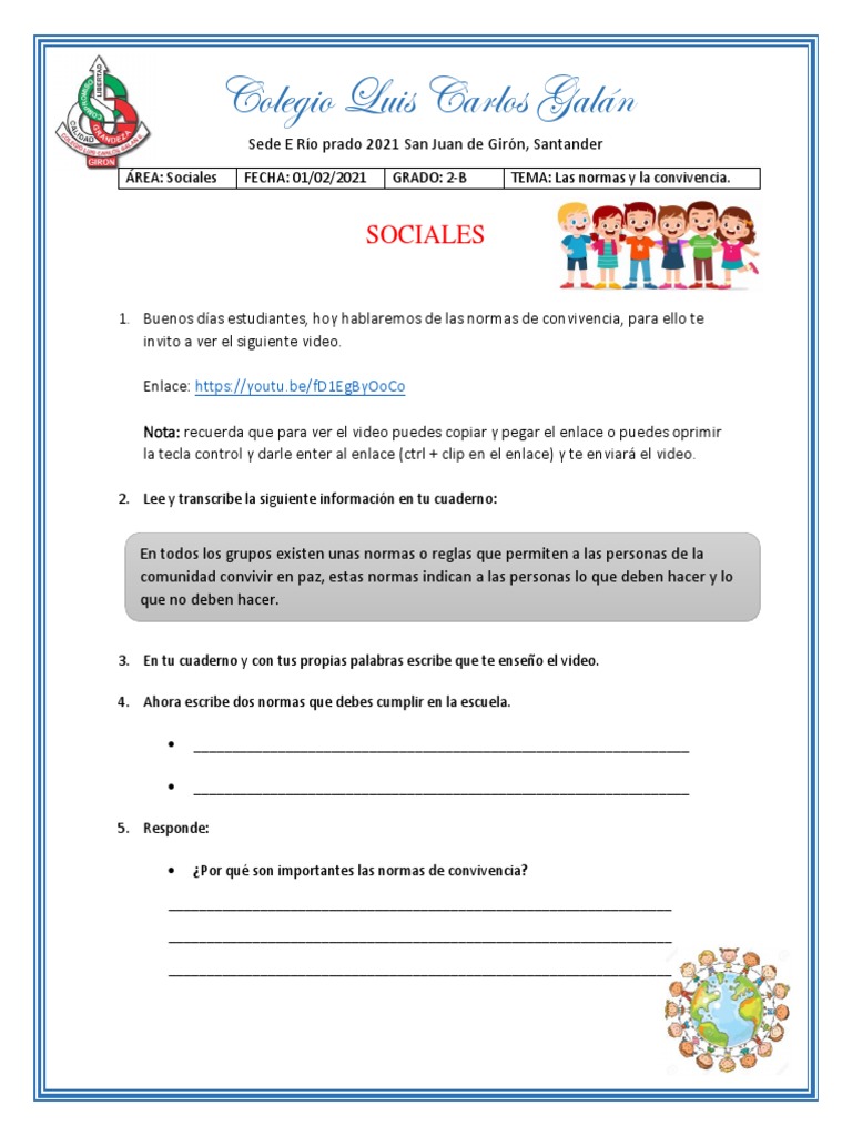 Normas de convivencia en el aula | PDF | Negocios | Crecimiento ...