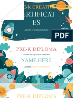 Pre k Creative Certificates