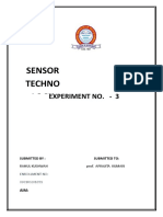 Sensor Techno Logy: Experiment No. - 3