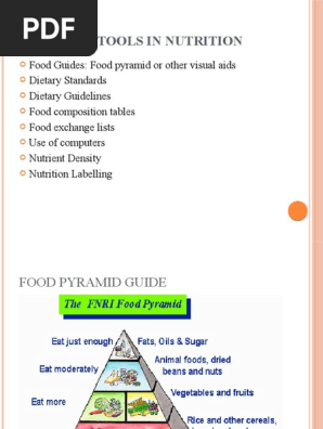 Basic Tools in Nutrition
