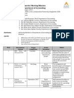 Sample Meeting Agenda and Minutes